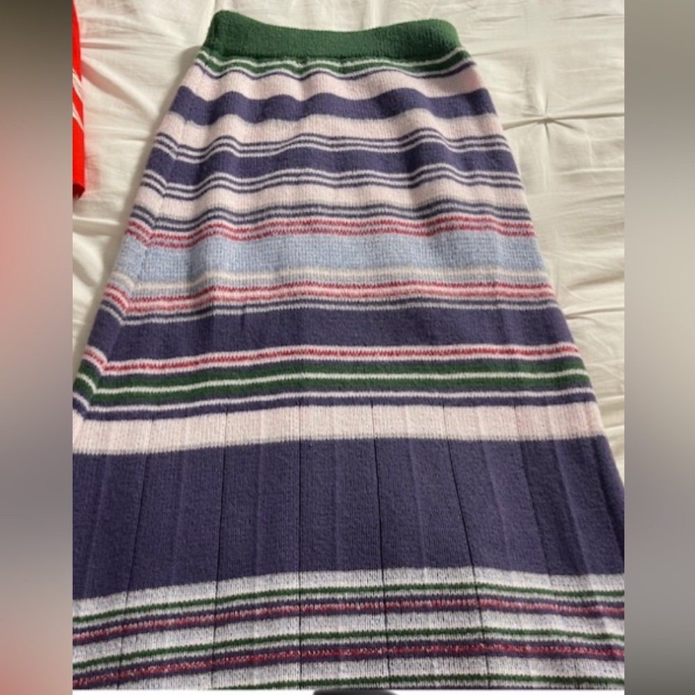 Striped Multicolor Knit Skirt